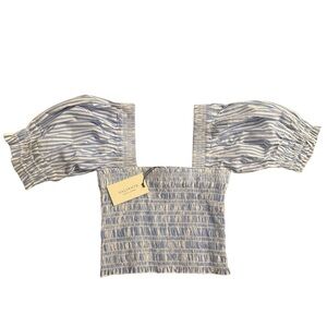 VALIÁNTE | Blue and White Striped Women's Top